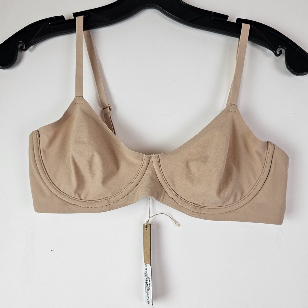 Skims NWD Fits Everybody Unlined Demi Bra 36B Clay BR-UWR-2293 *Read Hole in Cup